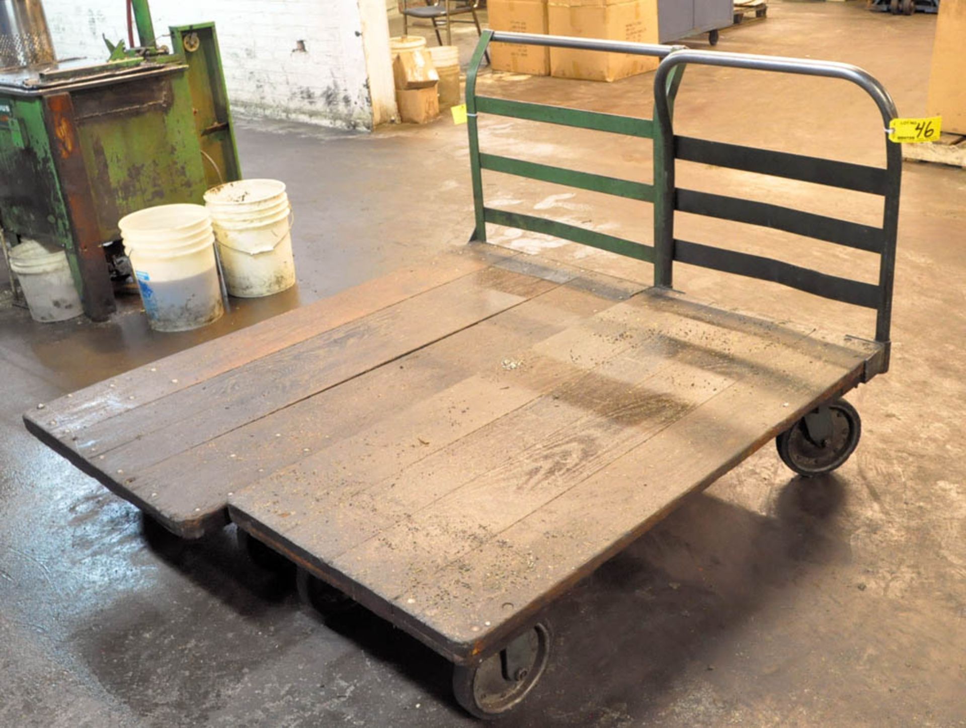 (2) 30" X 60" WOOD DECKED FLAT CARTS