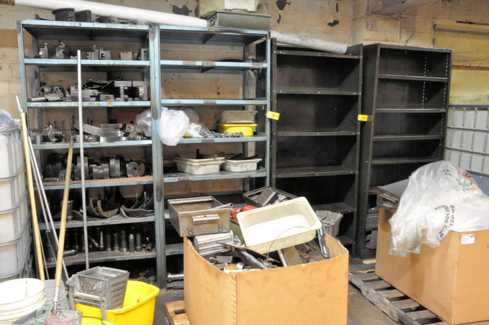 (4) SECTIONS SHELVING WITH CHANGE GEARS, COLLETS, MACHINE PARTS, ETC. - Image 3 of 3