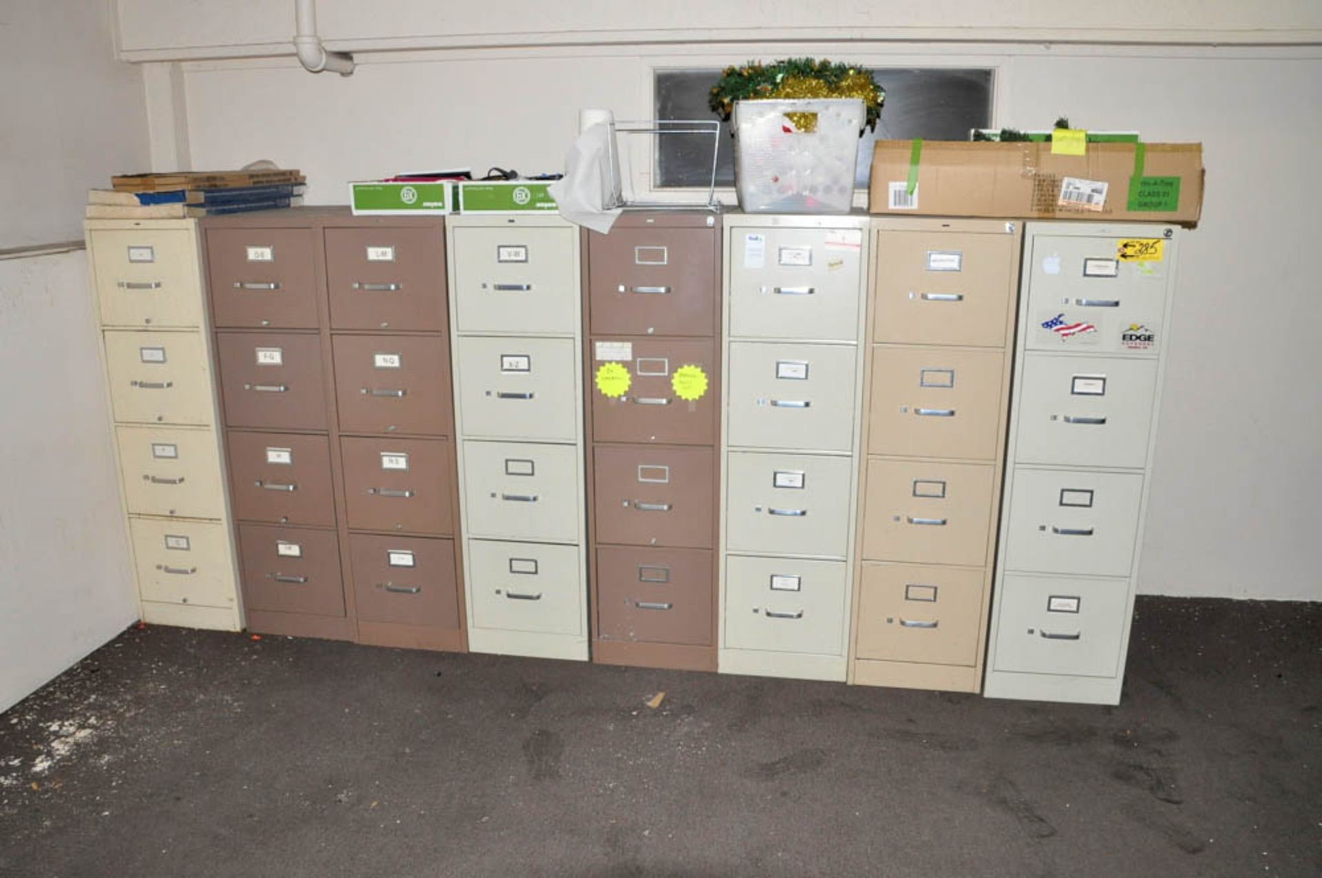 (8) 4-DRAWER FILE CABINETS, (UPSTAIRS)