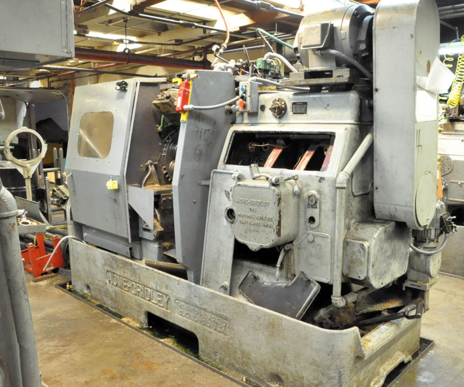 ACME-GRIDLEY MDL. RA-6, 1 1/4" CAPACITY AUTOMATIC SCREW MACHINE, S/N:71673-X, WITH 6-BARREL FEED AND - Image 2 of 5