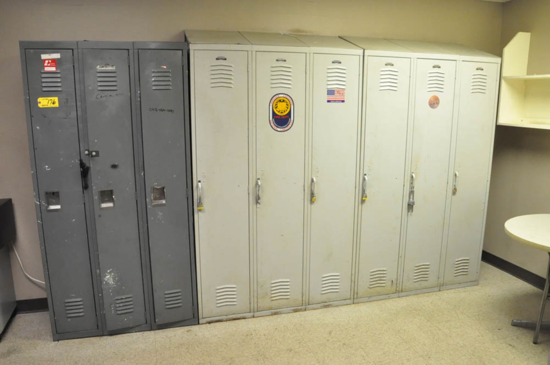 ASSORTED LOCKERS AND COAT RACK IN (1) ROOM