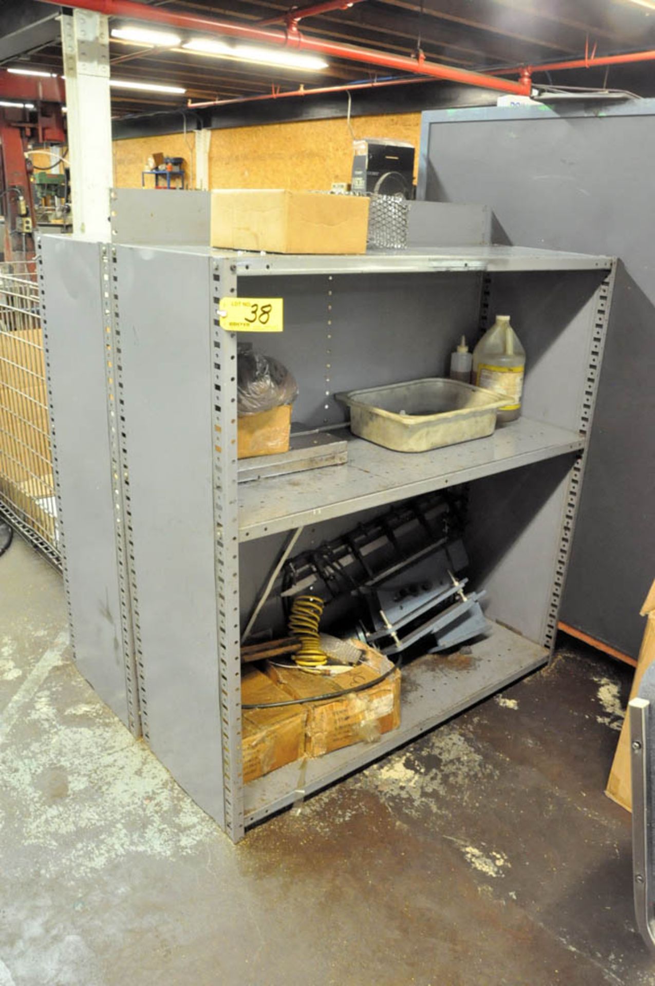(2) SUPPLY CABINETS AND (2) SHELVING UNITS WITH MISCELLANEOUS CONTENTS - Image 2 of 4