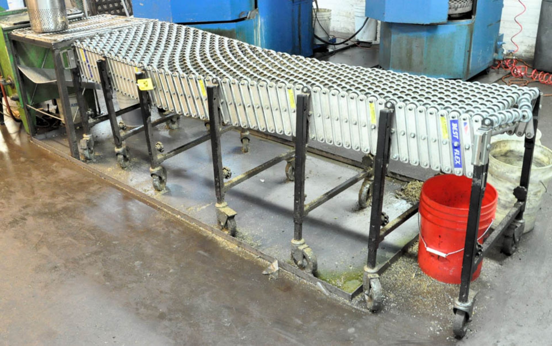 BEST FLEX 24" X APPROX. 12' ROLLER FLEX CONVEYOR