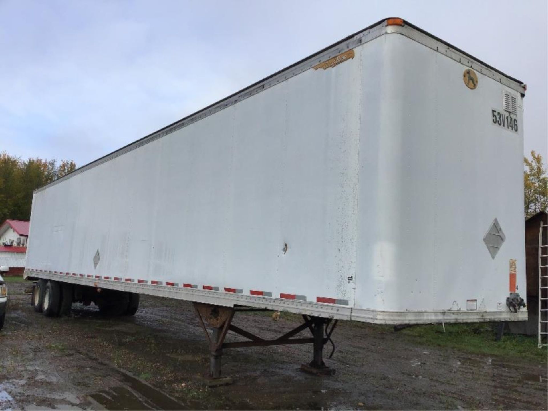 1996 Great Dane 53ft Van Trailer VIN 1GRAA0624TB035519 295/75R22.5 Tires on Steel Rims VIN - Image 6 of 6