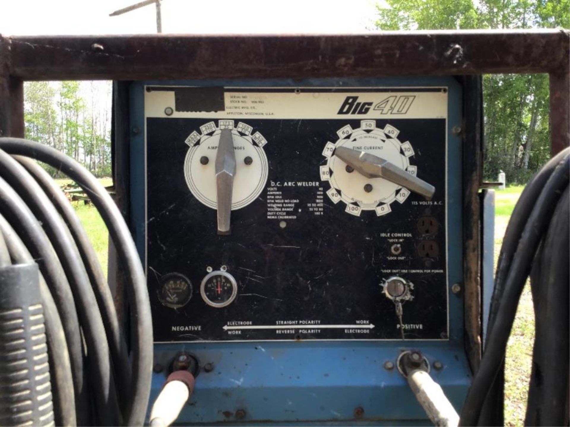 Miller Big 40 Gas Welder W/Steel Framed Trailer, Pin Hitch - Image 4 of 7