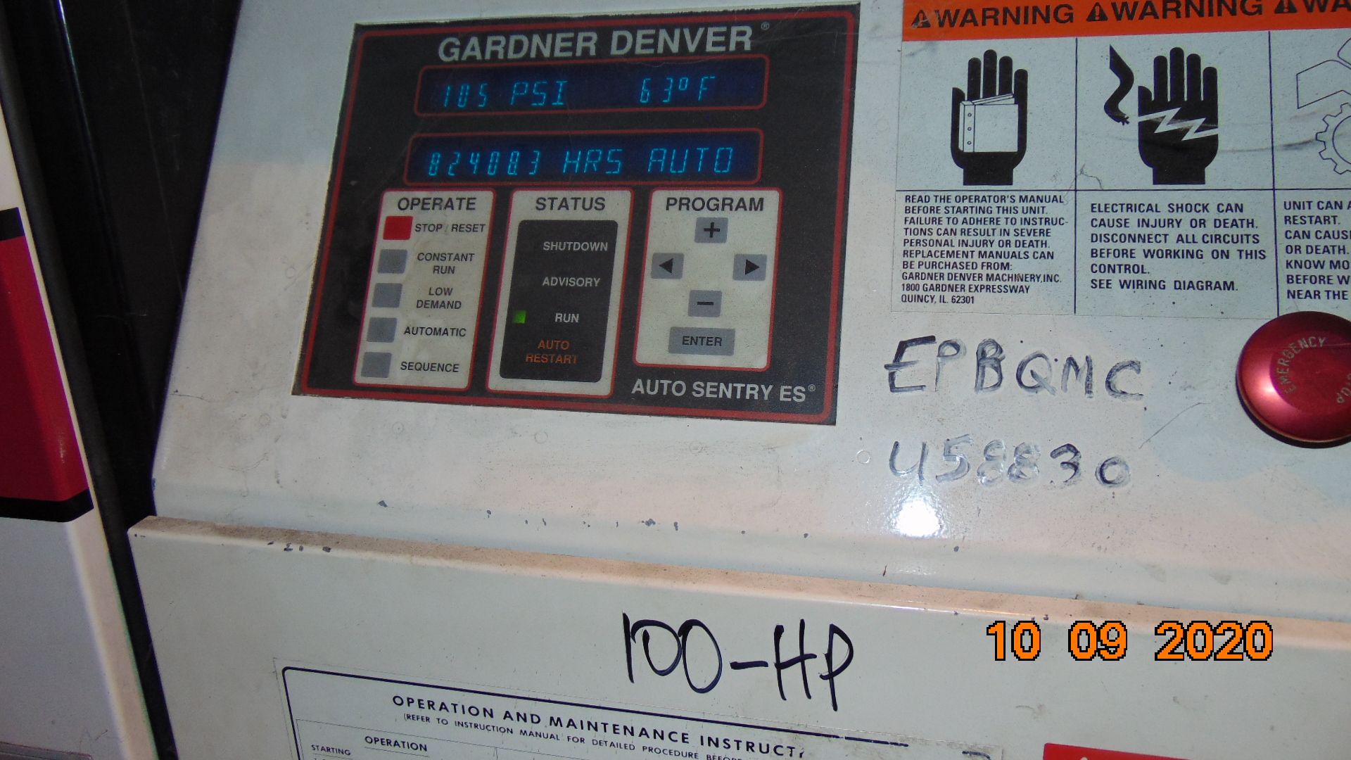 Air Compressor System, Including: 100-Hp Gardner-Denver Electra-Saver II Rotary Screw Air Compressor - Image 5 of 12