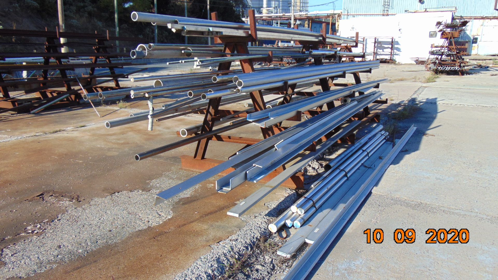 Assorted Steel Stock Racks, Useable Steel Stock Incl. Plate / Tube-Pipe / "I"-Beam / Angle / "C"-Fra