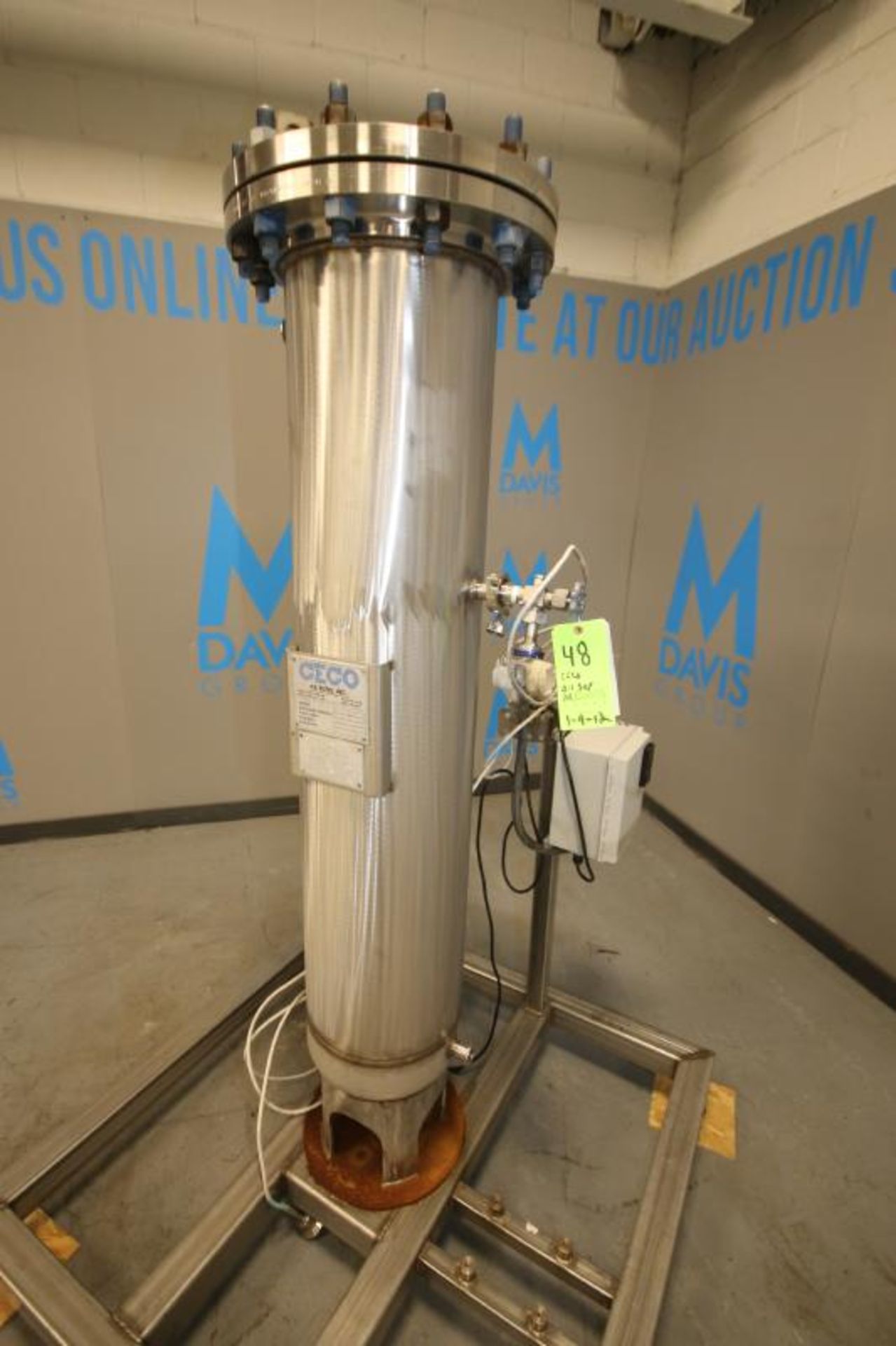 CECO 5 ft H x 12" W S/S Oil Separator / Filter System, Order No. 134263 Rev.O, BN 830, MAWP 75 - Image 2 of 5
