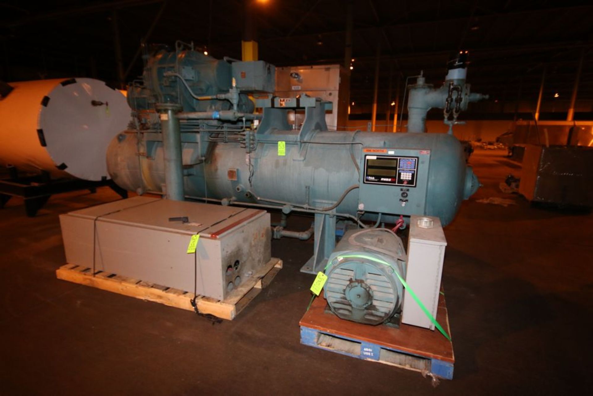 Frick 300 hp Rotary Screw Ammonia Compressor, M/N RWB II 496B, S/N S00610FMFTHAA03, R717 Refrierant,