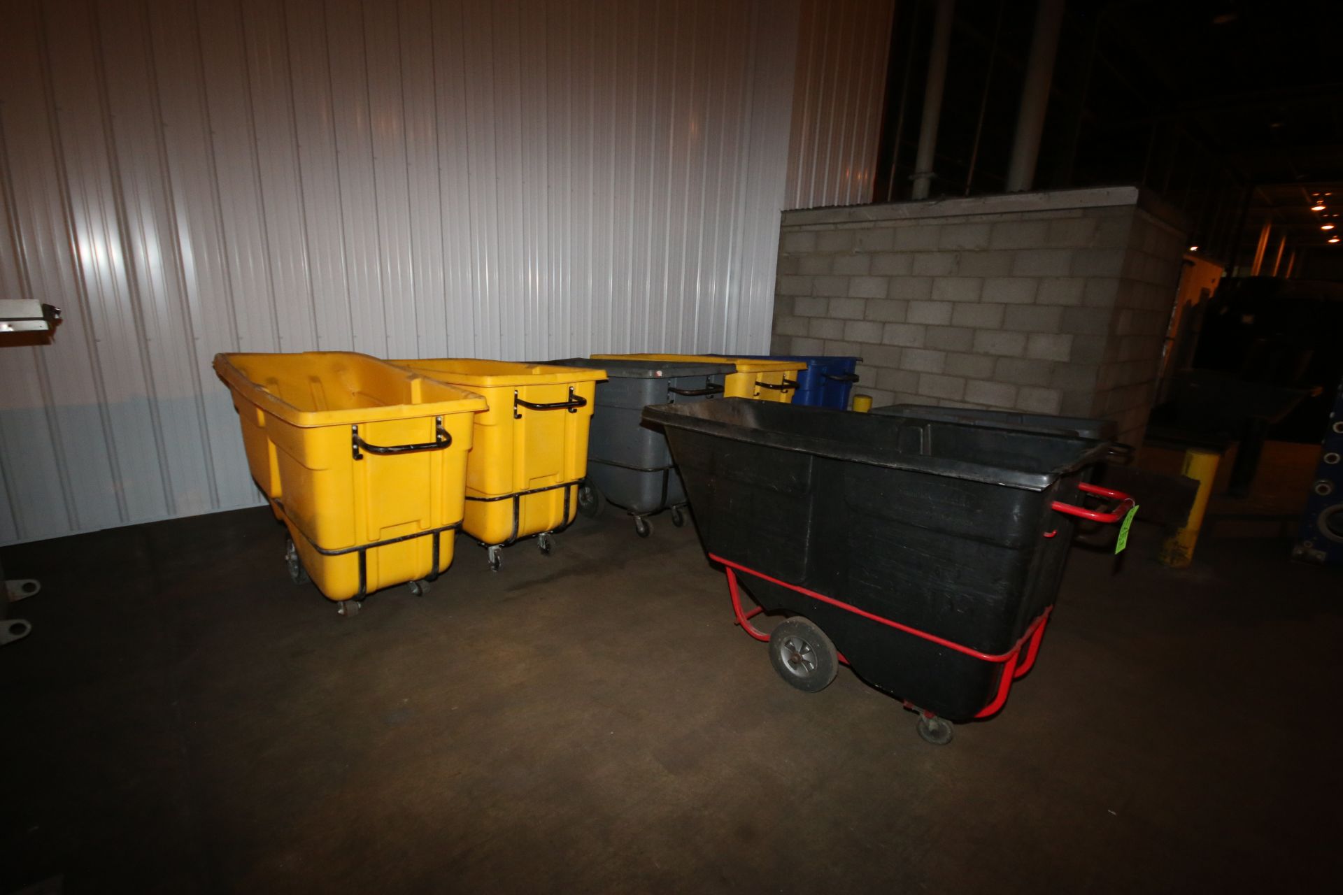 Assorted Plastic Portable Trash Dumpers, Assorted Sizes, Mounted on Portable Frames (LOCATED IN - Image 2 of 3