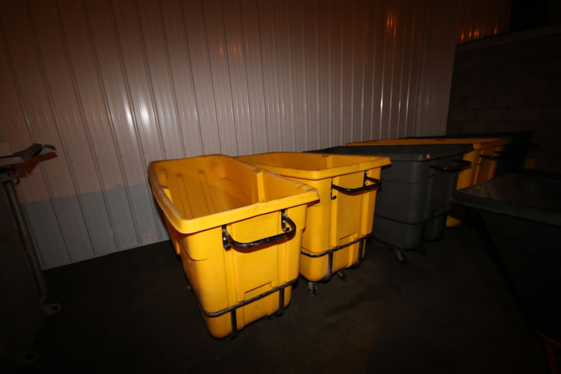 Assorted Plastic Portable Trash Dumpers, Assorted Sizes, Mounted on Portable Frames (LOCATED IN - Image 3 of 3