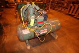 Champion 5 hp Air Compressor, with Leeson Motor & Horizontal Air Receiving Tank (LOCATED IN