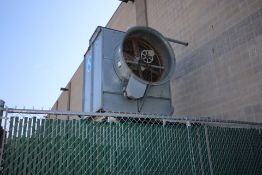BAC Single Fan Evaporator Condenser, Mounted on Aprox. 13' H Mild Steel Frame & Platform (***SOLD