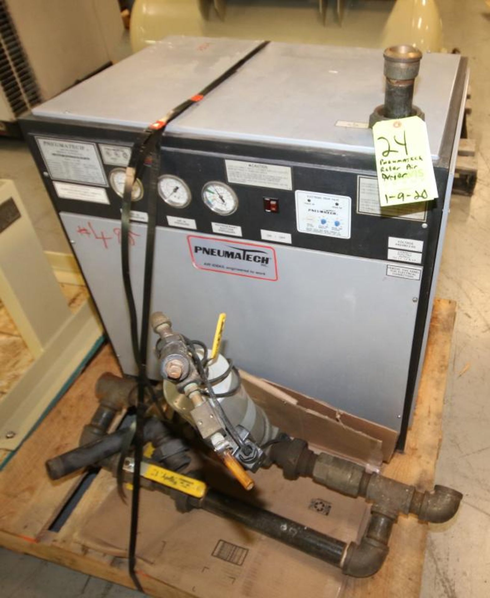 Pneumatic Refrigerated Air Dryer, Model AD-250, SN 9807-T129615-ST, 150 max psi, R-22 Refrigerant,