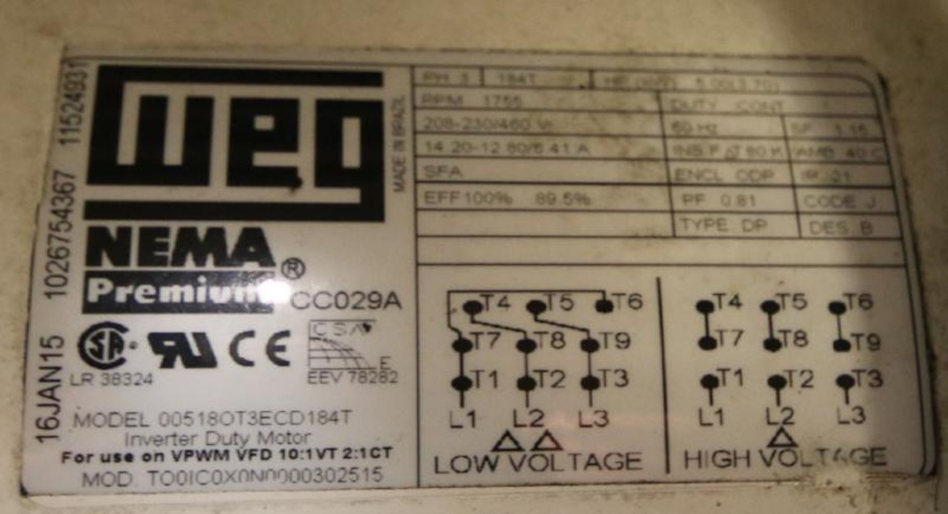 Champion 5 hp Reciprocating Air Compressor, Model H5MT011-6, SN D139320, Mounted on 42" L x 20" W - Image 5 of 5