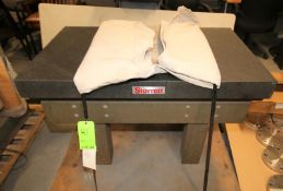 Starrett 4 ft L x 30" W x 4" Thick Granite Surface Plate, Mounted on Steel Stand (Located