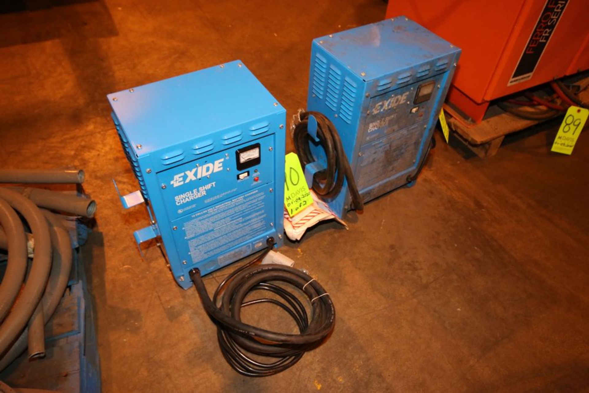 Exide 24 Volt Battery Chargers, with Gray Connectors, with (1) NEW NEVER USED (LOCATED IN BROCKPORT, - Image 2 of 3
