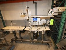 LSI In - Line Labeler, Model 40, SN 40 - 0784, with 11" W Conveyor Belt & Touch Pad Display (Located