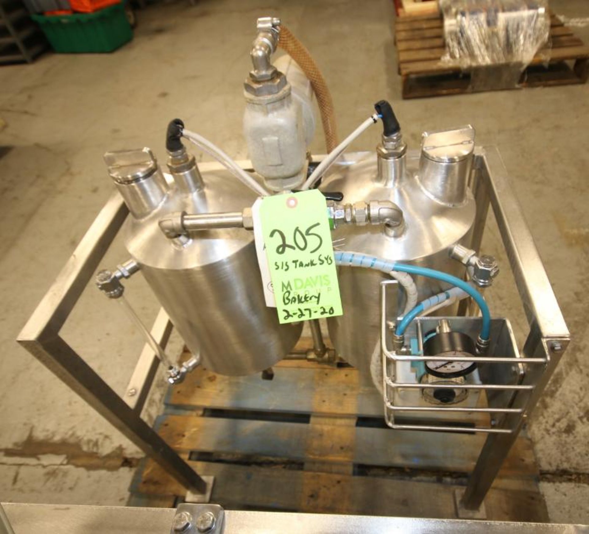Portable S/S 2 - Tank Sprayer System with 12" H x 9" W Tanks with Regulator & Filter, Mounted on