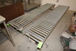 Straight Sections of Roller Conveyor, Overall Dims.: Aprox. 119" L x 21-1/2" W (LOCATED IN