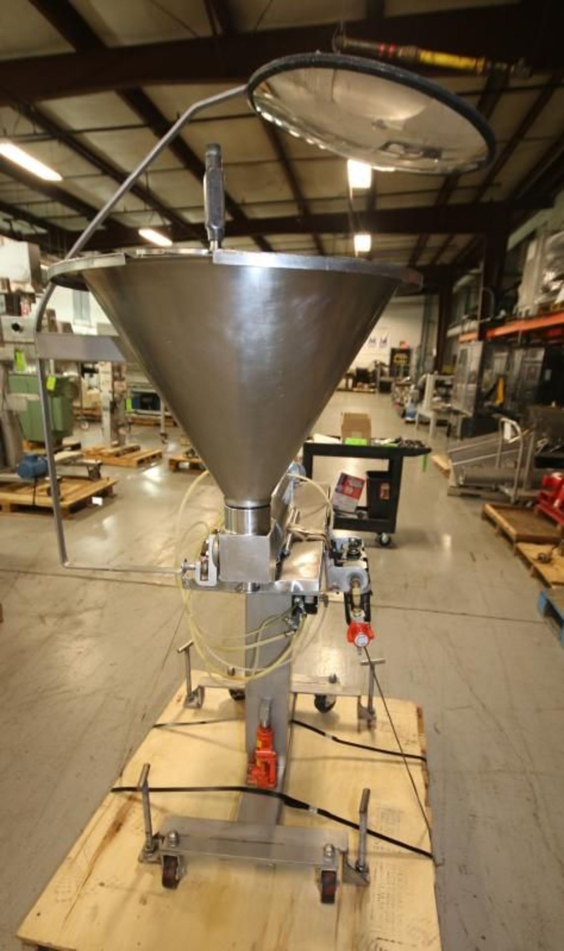 Hinds Bock Portable S/S Piston Filler / Depositor, Model SP64, SN 369, with 24" W Funnel, 1.5" CT - Image 2 of 6