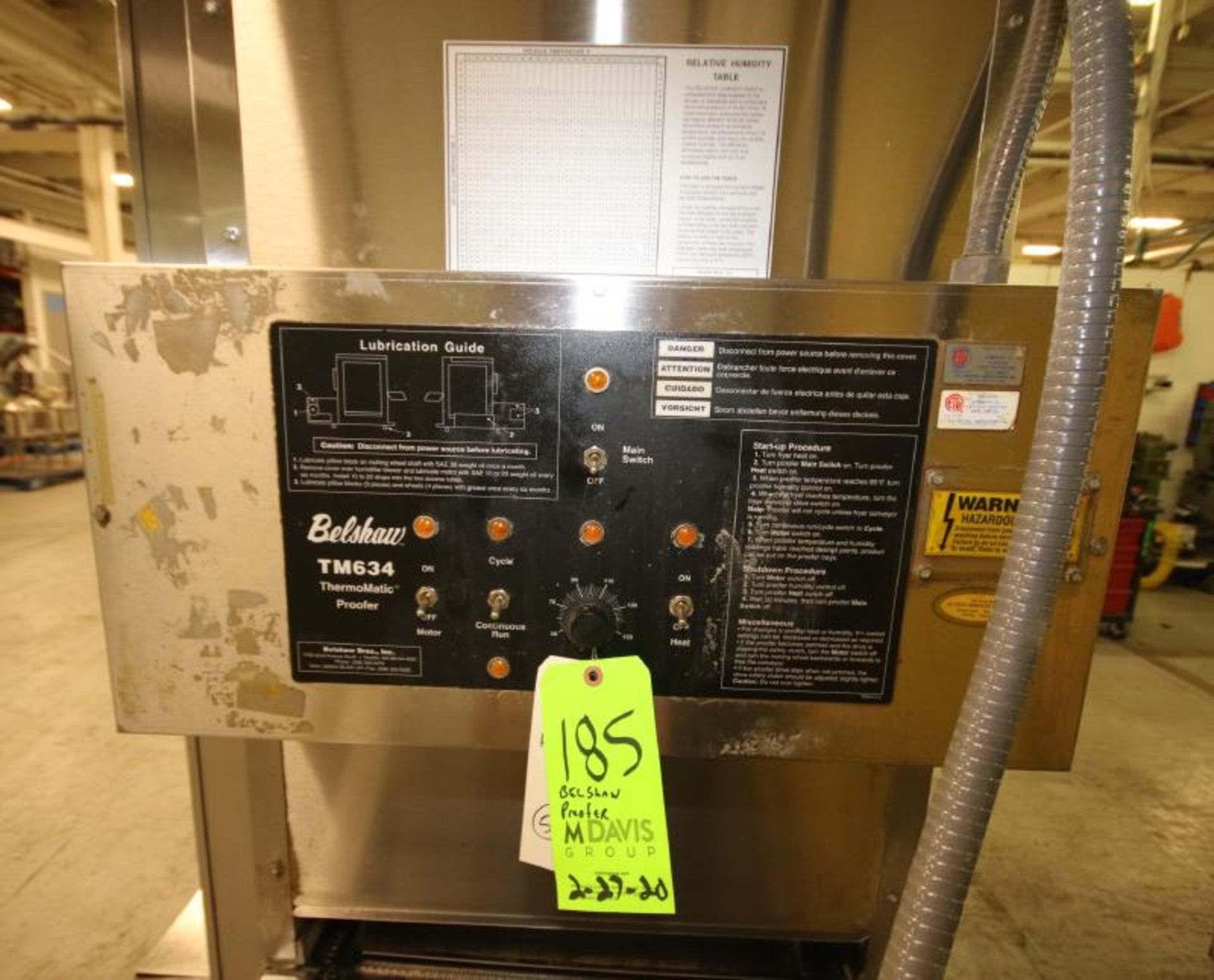 Belshaw ThermoMatic S/S Proofer, Model TM634, with Aprox. (90) Racks @ 21" L x 3 3/4" W, (Aprox. - Image 5 of 6