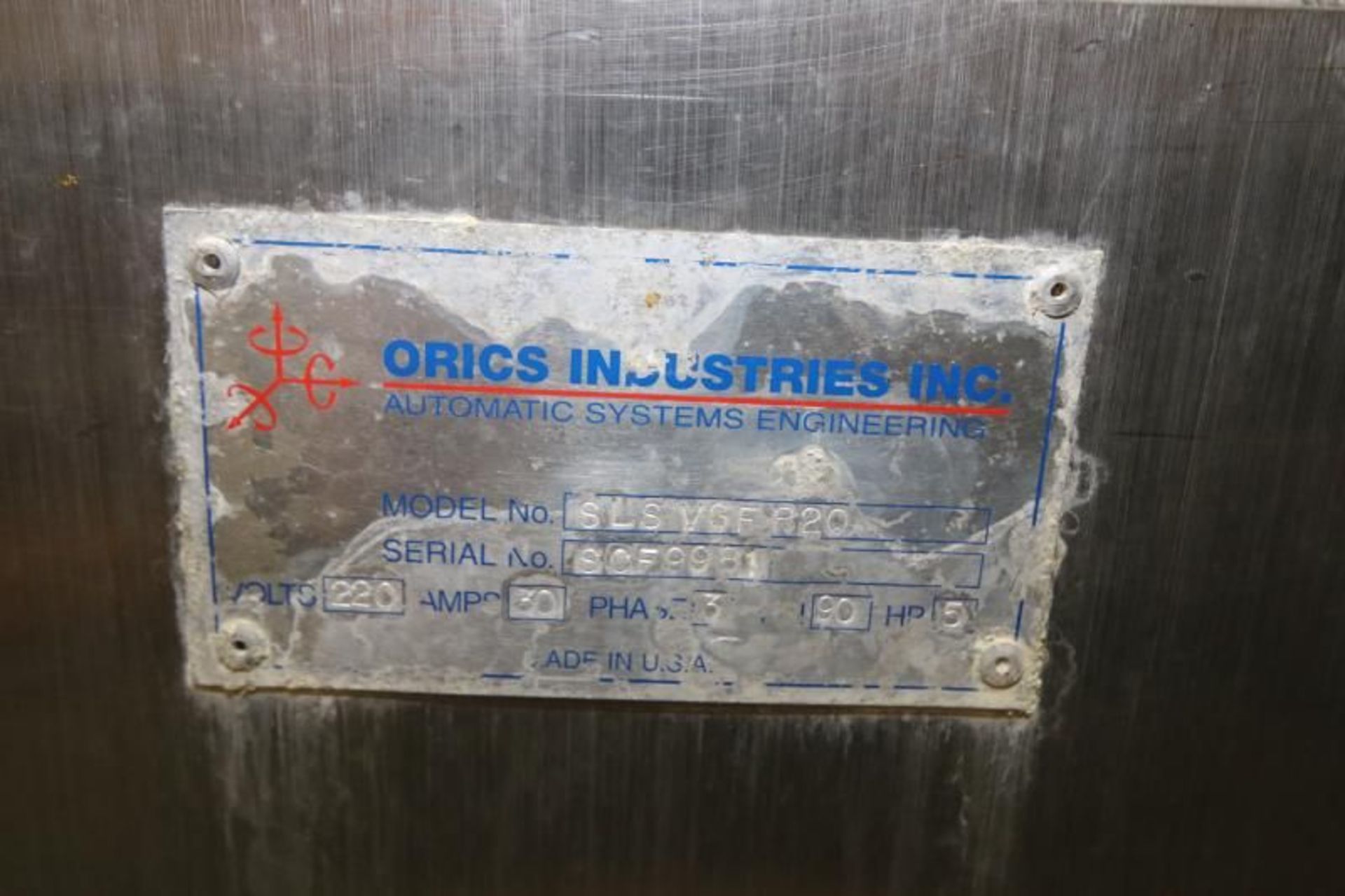 Orics 8 - Station Tamper Evident Tub Sealer, Model SLSVGFR20, SN SCF9931, with 5 1/2" W Change - Image 9 of 9