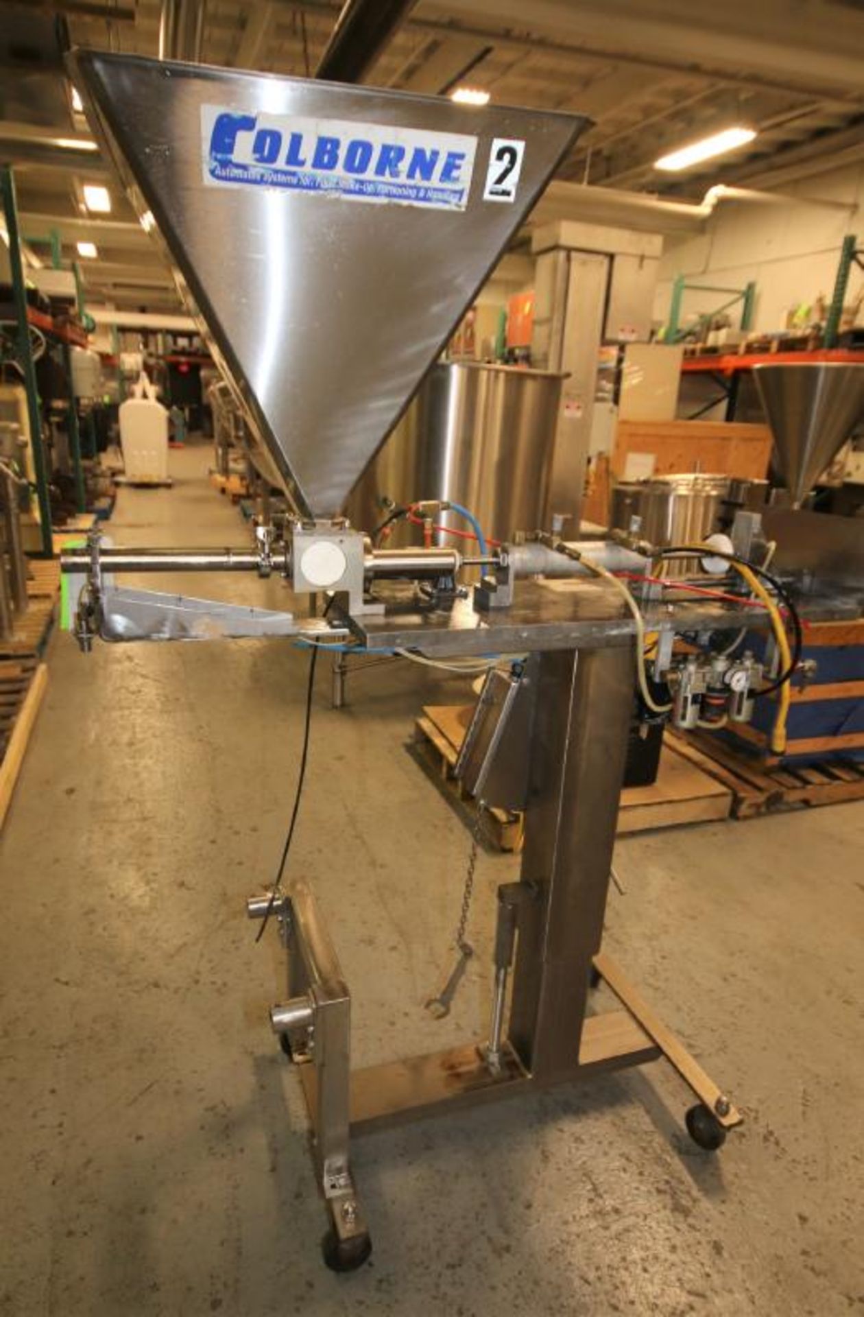 Colborne Portable Piston Filler / Depositor, with 20" x 20" Feed Hopper, Mounted on S/S Frame - Image 3 of 6