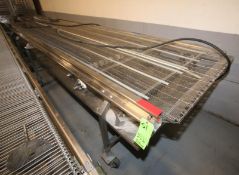 Aprox. 22 ft 7" L & 15 ft 3" L x 20" W & 41" W x 39" H Portable S/S Conveyor, with S/S Mesh