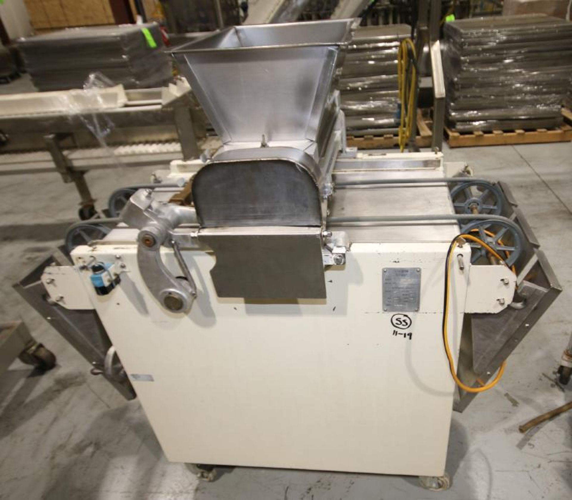 Magna Mixer Cookie Depositor, Model 17F-PX4-G, SN 40674, 18" W, with 15" L x 12" W S/S Hopper & 6 - Image 5 of 6