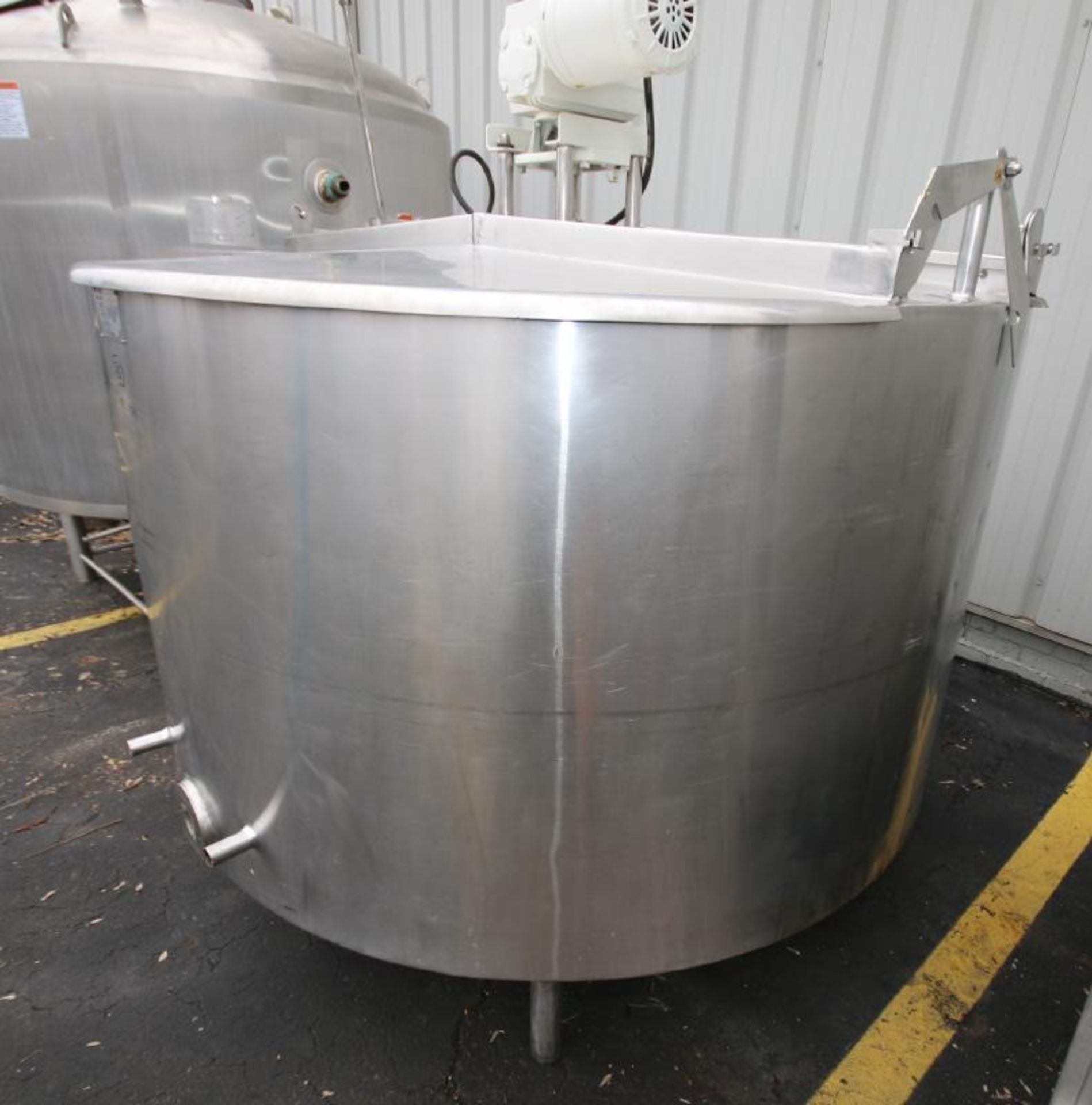 Chester Jensen 500 Gal. Hinged Lid Jacketed S/S Tank, SN EBP-167-DS, with 1.5 hp Agitator, 208 - 220 - Image 3 of 11