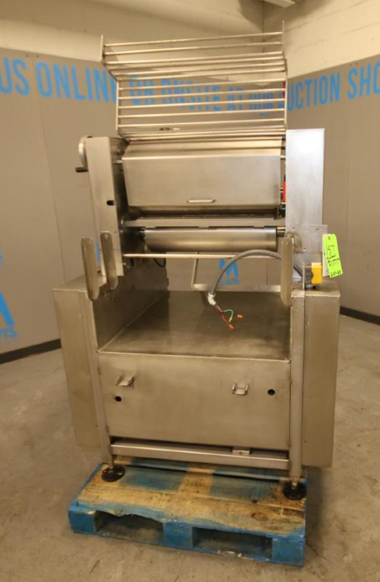 Rykaart 24" W S/S Sheeter, with 5 ft L x 24" W Belt Conveyor, S/S Flour Duster, Control Box with (2) - Image 5 of 11