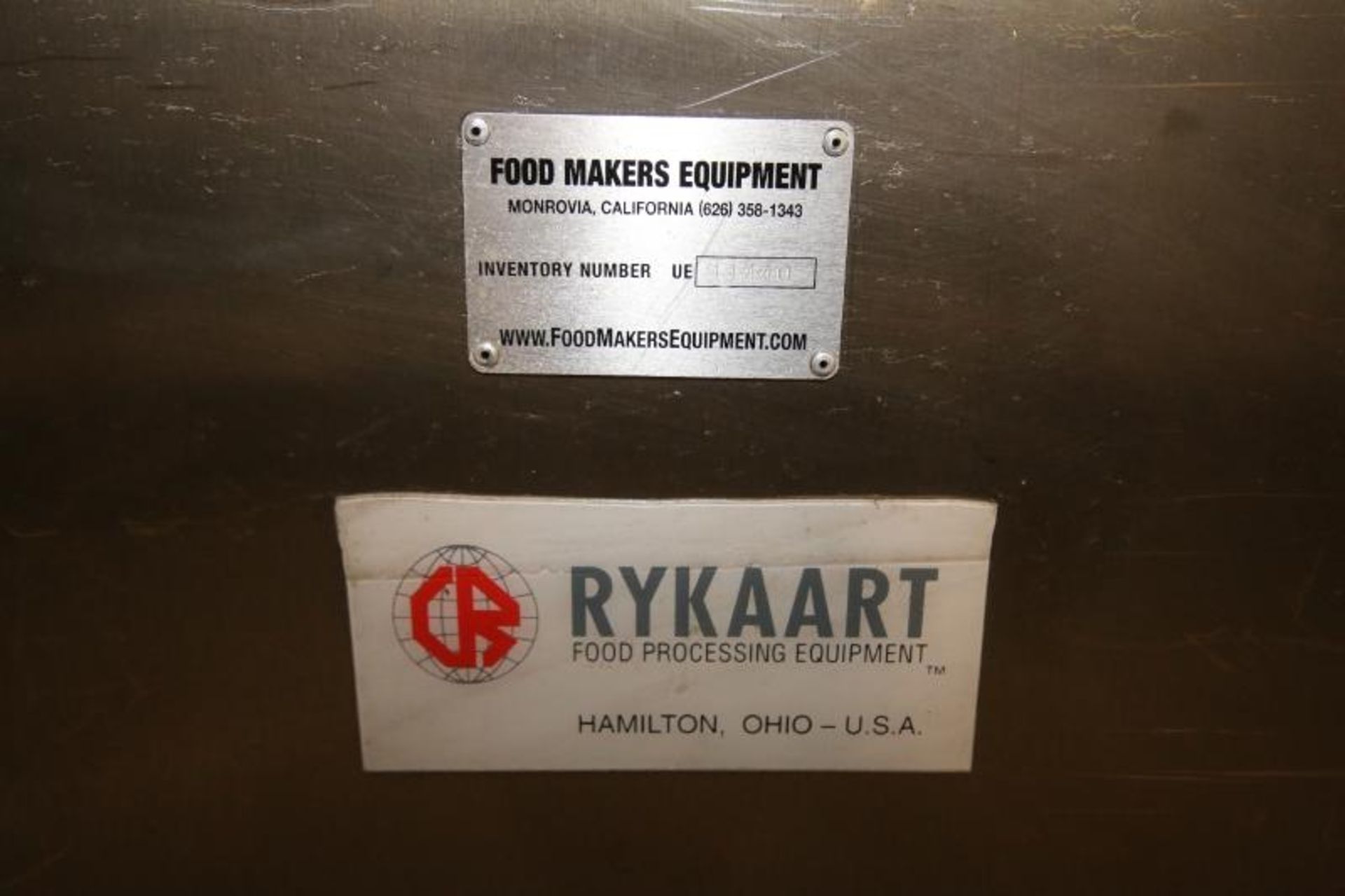 Rykaart Food Makers Equip. 22" W Portable S/S Flour Depositor, with 24" L x 14" W Feed Hopper, - Image 6 of 7