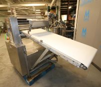 Rykaart 24" W S/S Sheeter, with 5 ft L x 24" W Belt Conveyor, S/S Flour Duster, Control Box with (2)