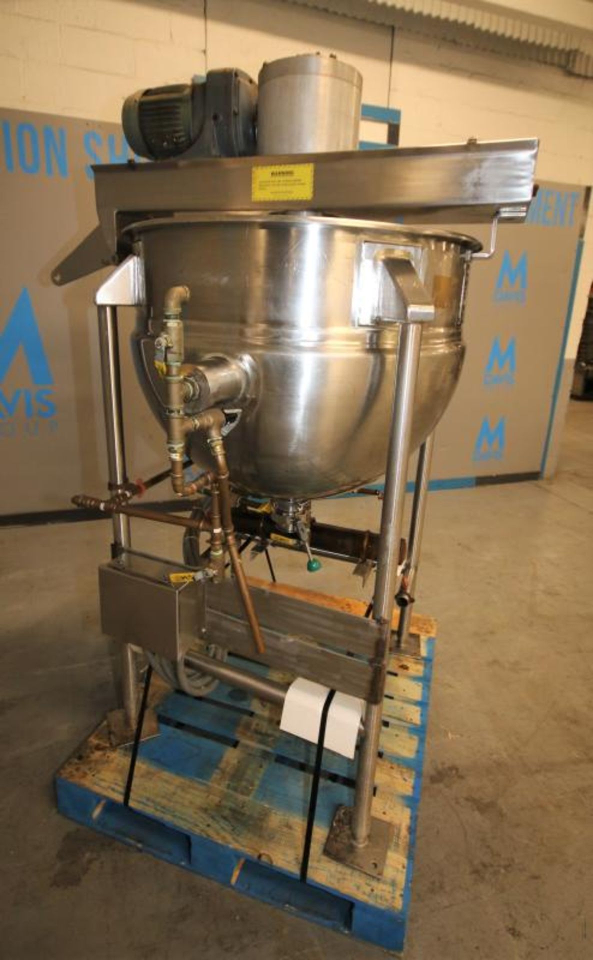 Hamilton 100 Gal. Jacketed S/S Kettle, SN C-6152-4, with 1 hp Scrape Surface Agitator, 230 - 460 - Image 8 of 10