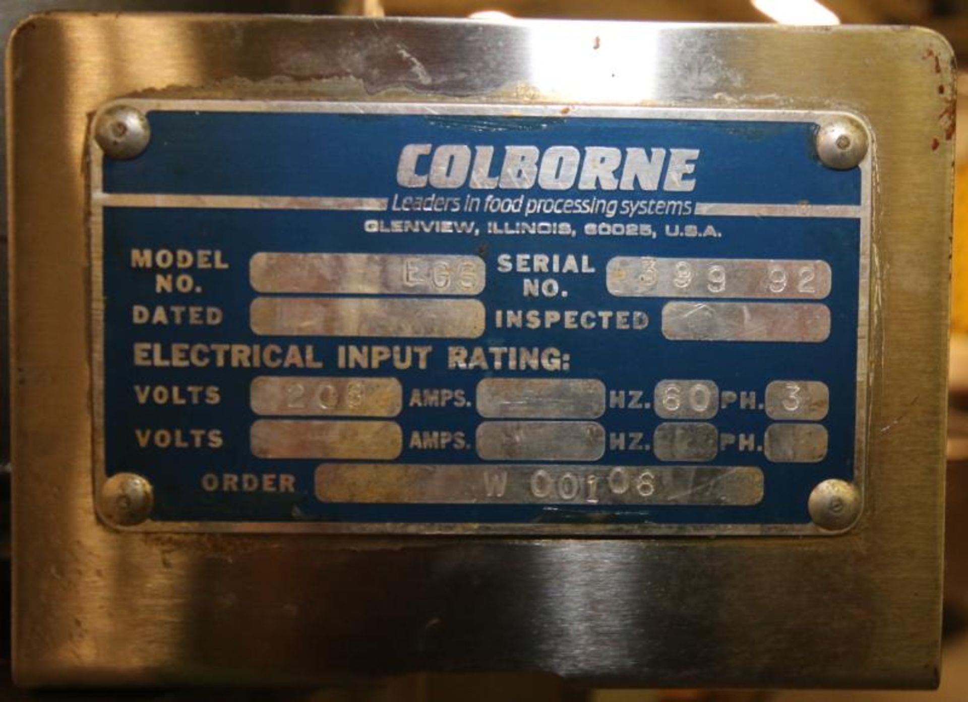 Colborne Dough Press, Model EGS, SN 399 92, 208V, 3 Phase (Located at the MDG Showroom in - Image 6 of 7