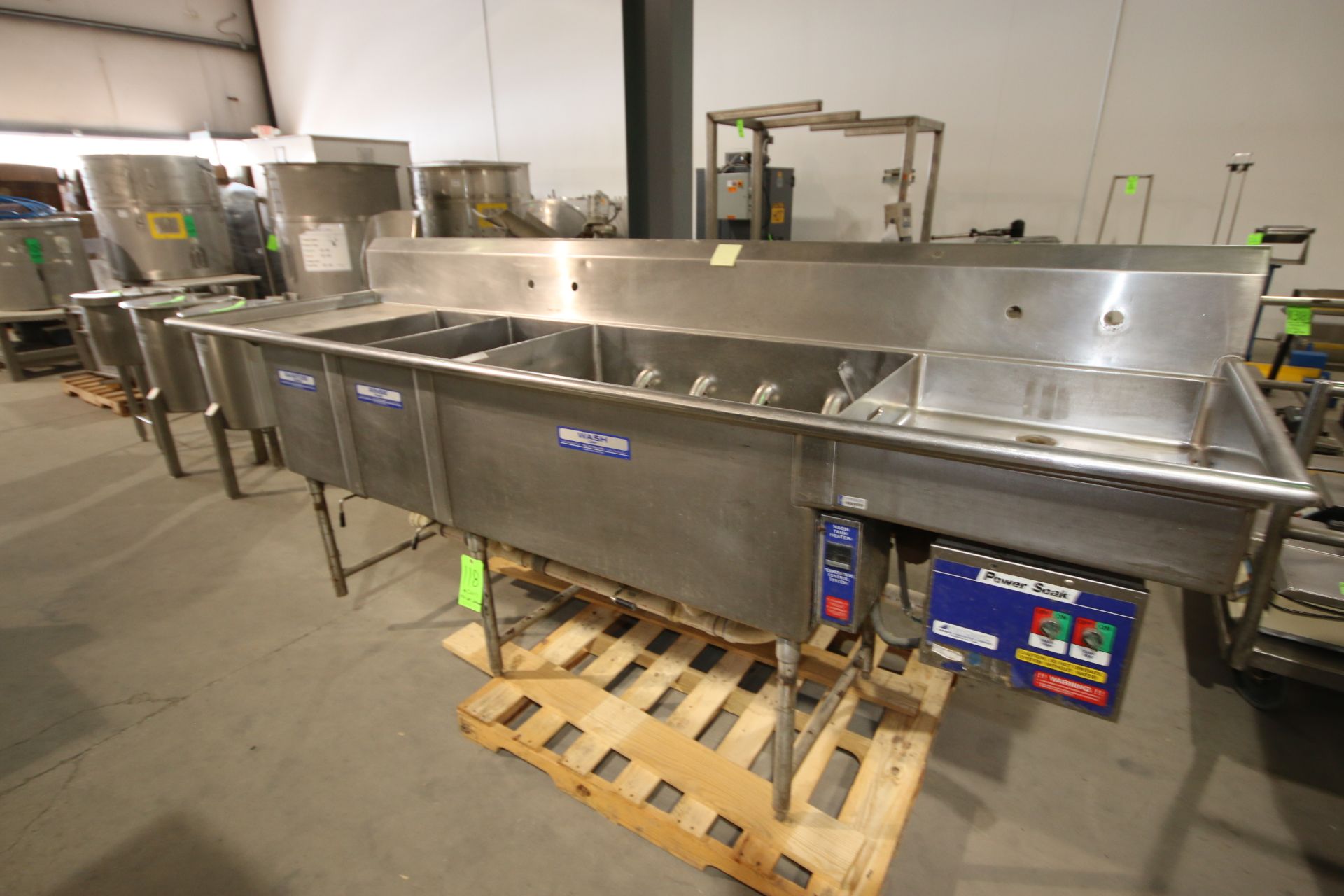 S/S 4-Compartment Sink, with PowerSoak System, with Bottom Mounted Drive, Mounted on S/S Legs, - Image 2 of 4