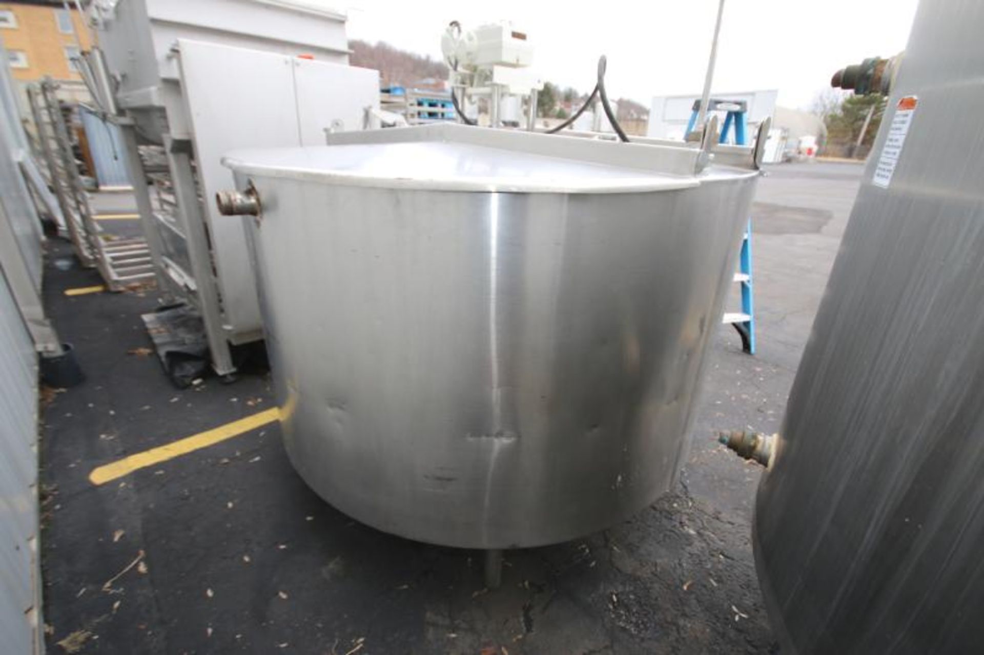 Chester Jensen 500 Gal. Hinged Lid Jacketed S/S Tank, SN EBP-167-DS, with 1.5 hp Agitator, 208 - 220 - Image 8 of 11