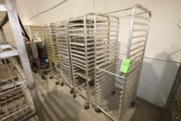 S/S Pan Racks, with Some Pans, Mounted on Portable Casters (LOCATED IN YOUNGSTOWN, OH) (Rigging,