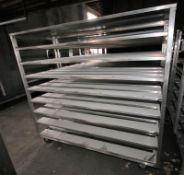 (8) 6 ft L x 32" W x 70" H Portable S/S Rack (Located at the MDG Auction Showroom in Pittsburgh,