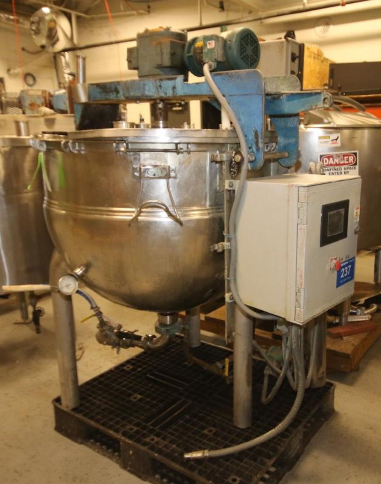 Hamilton 150 Gal Steam Jacketed S/S Kettle, S/N 1466, - Image 3 of 9