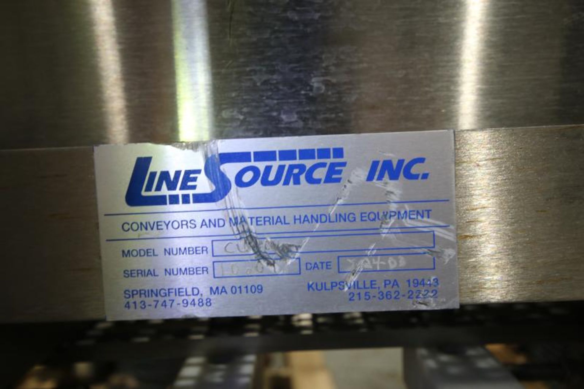 Line Source 7 ft L x 12" W x 25" to 30" H S/S Inclined Conveyor, Model CV8016, SN L02047, with - Image 5 of 5