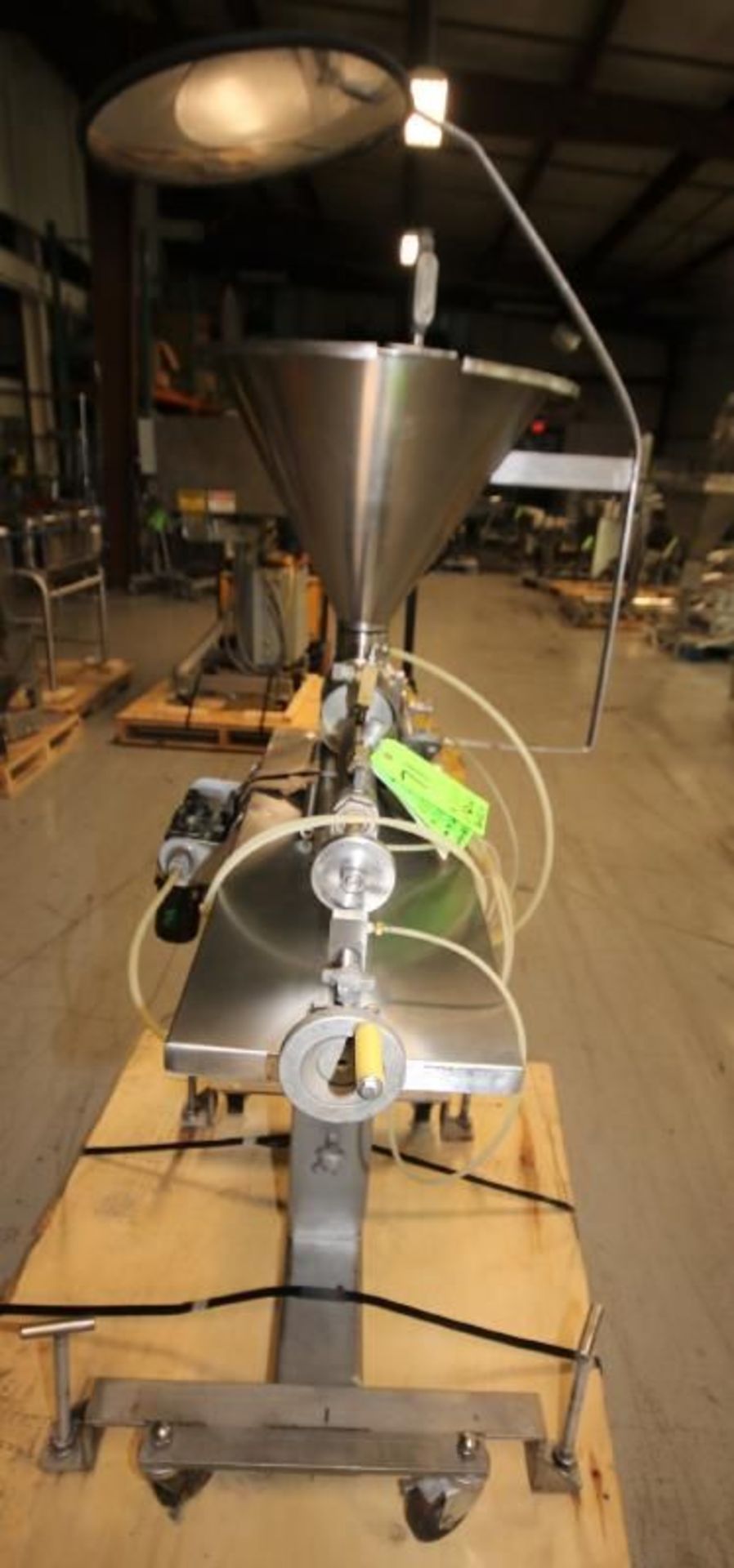 Hinds Bock Portable S/S Piston Filler / Depositor, Model SP64, SN 369, with 24" W Funnel, 1.5" CT - Image 6 of 6