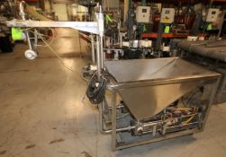 Portable Dual S/S Piston Filler with 46" L x 27" W x 20" D Hopper(Located at the MDG Auction