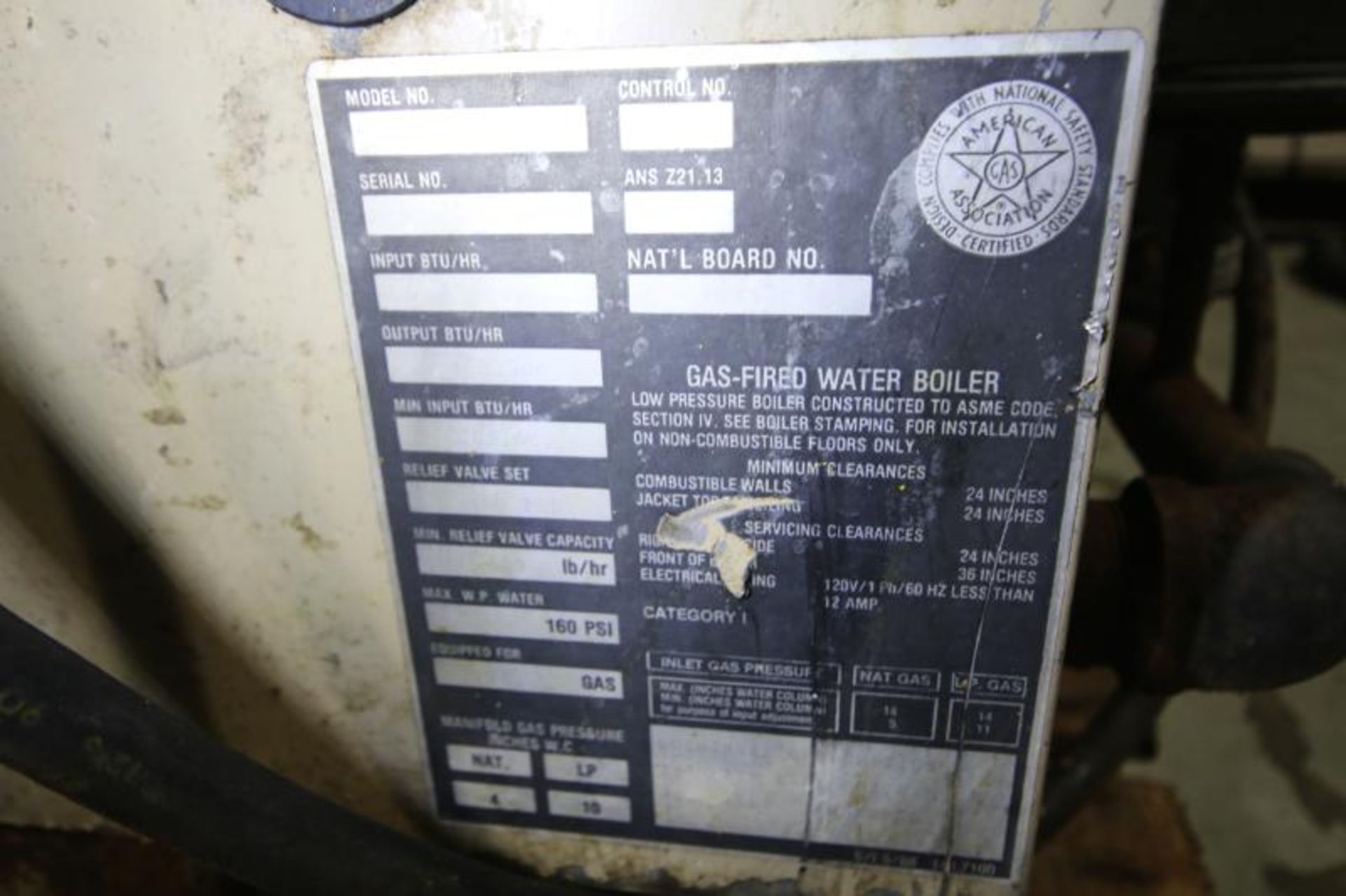 Lochinvar Boiler, Model CBN0570, SN F907469, Natural Gas Type, 160 psi (Located at the MDG Auction - Image 4 of 4