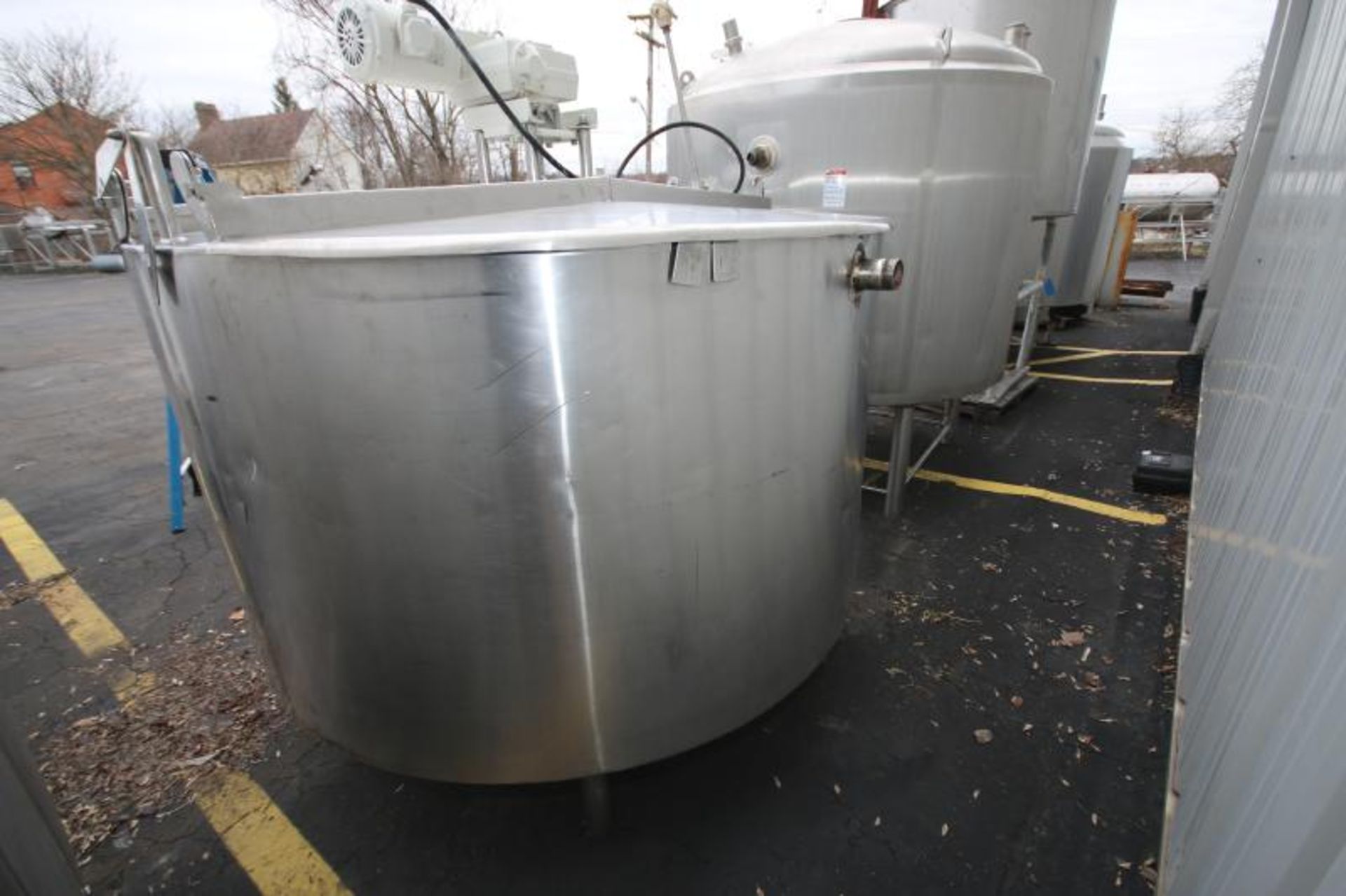 Chester Jensen 500 Gal. Hinged Lid Jacketed S/S Tank, SN EBP-167-DS, with 1.5 hp Agitator, 208 - 220 - Image 6 of 11