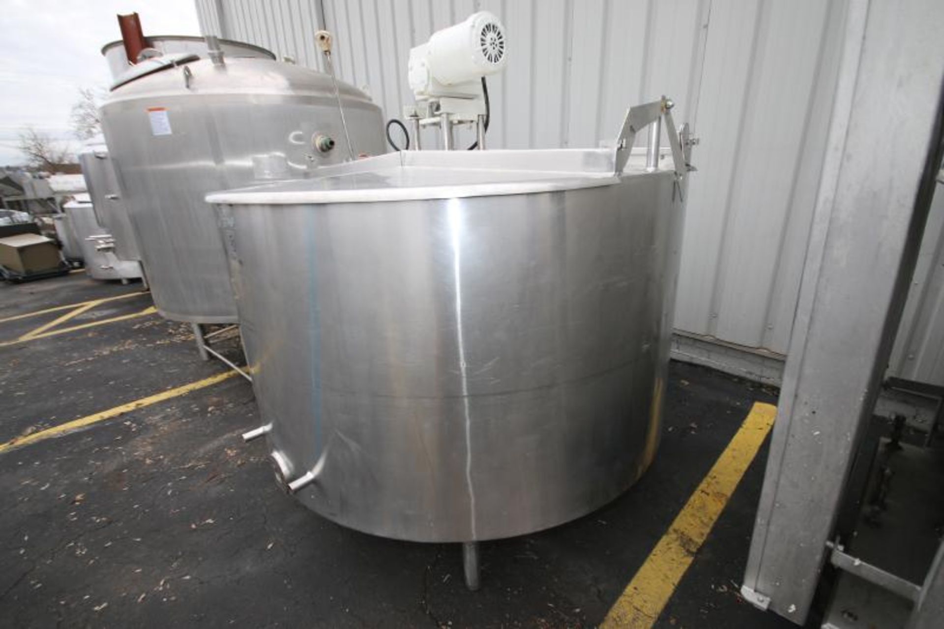 Chester Jensen 500 Gal. Hinged Lid Jacketed S/S Tank, SN EBP-167-DS, with 1.5 hp Agitator, 208 - 220 - Image 5 of 11