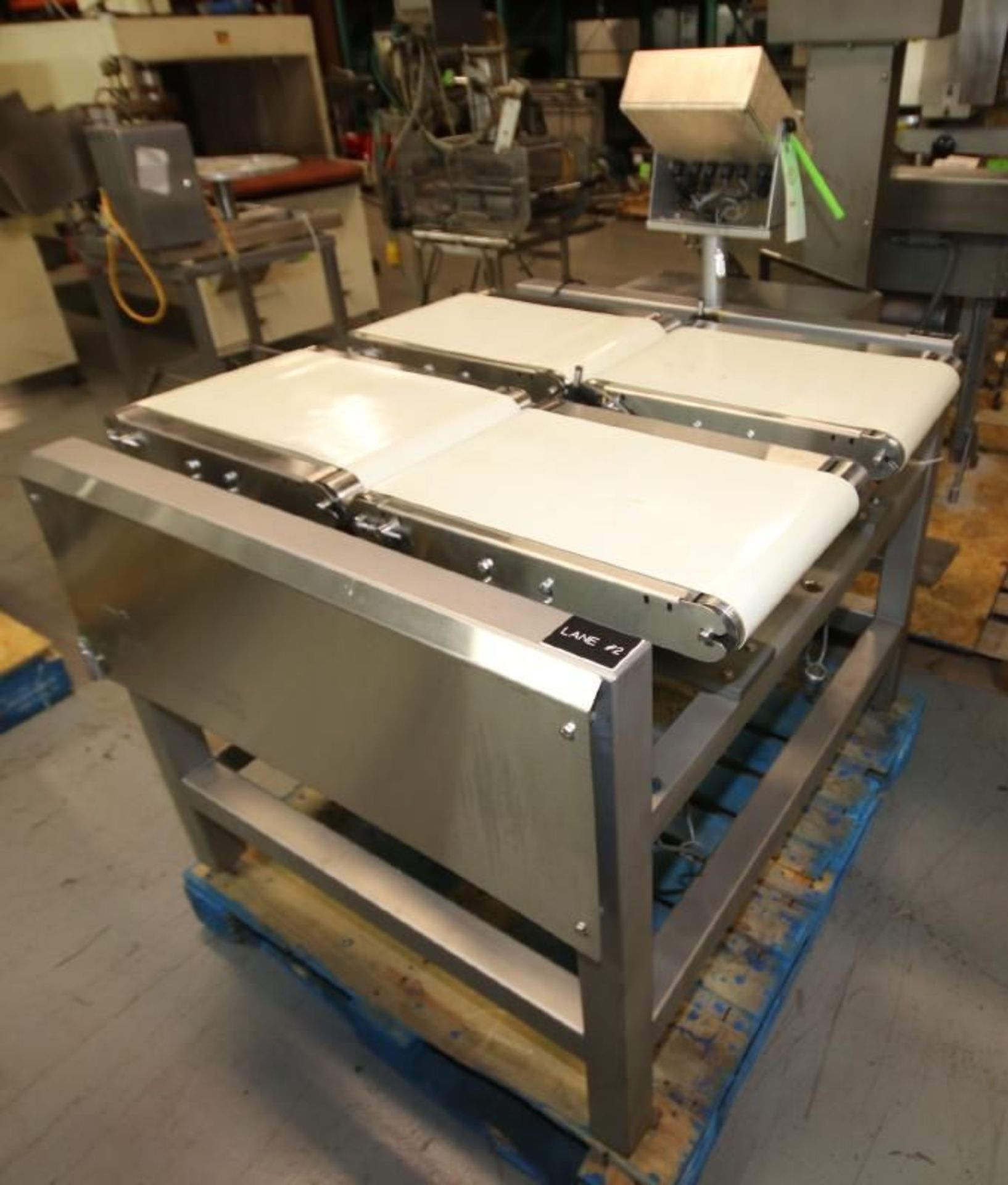 Dataweigh In-Line S/S Checkweigher, Model AP22-67K-4EH2-SS-D, SN 05060176, with 2 Lane Conveyors - Image 2 of 6