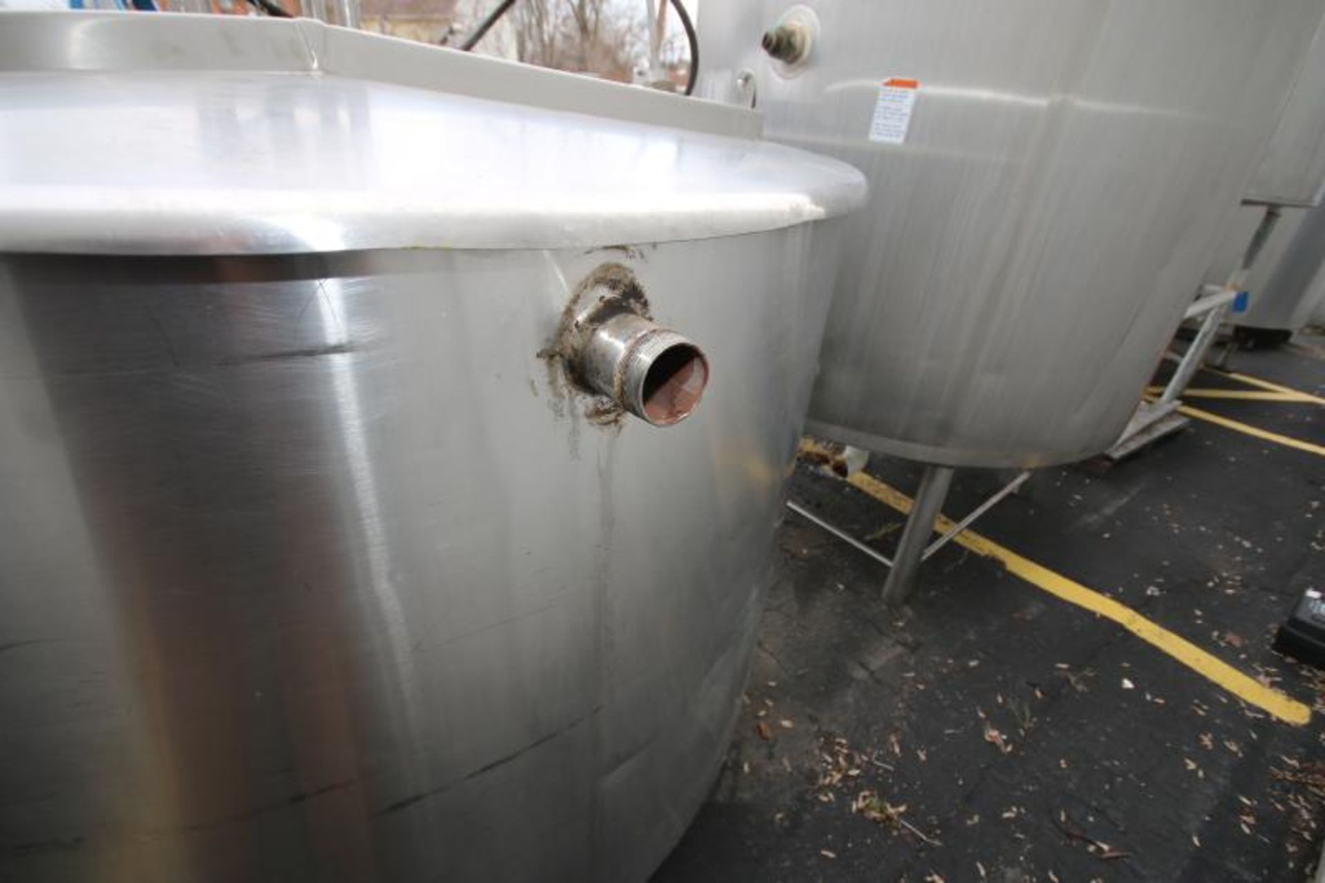 Chester Jensen 500 Gal. Hinged Lid Jacketed S/S Tank, SN EBP-167-DS, with 1.5 hp Agitator, 208 - 220 - Image 9 of 11