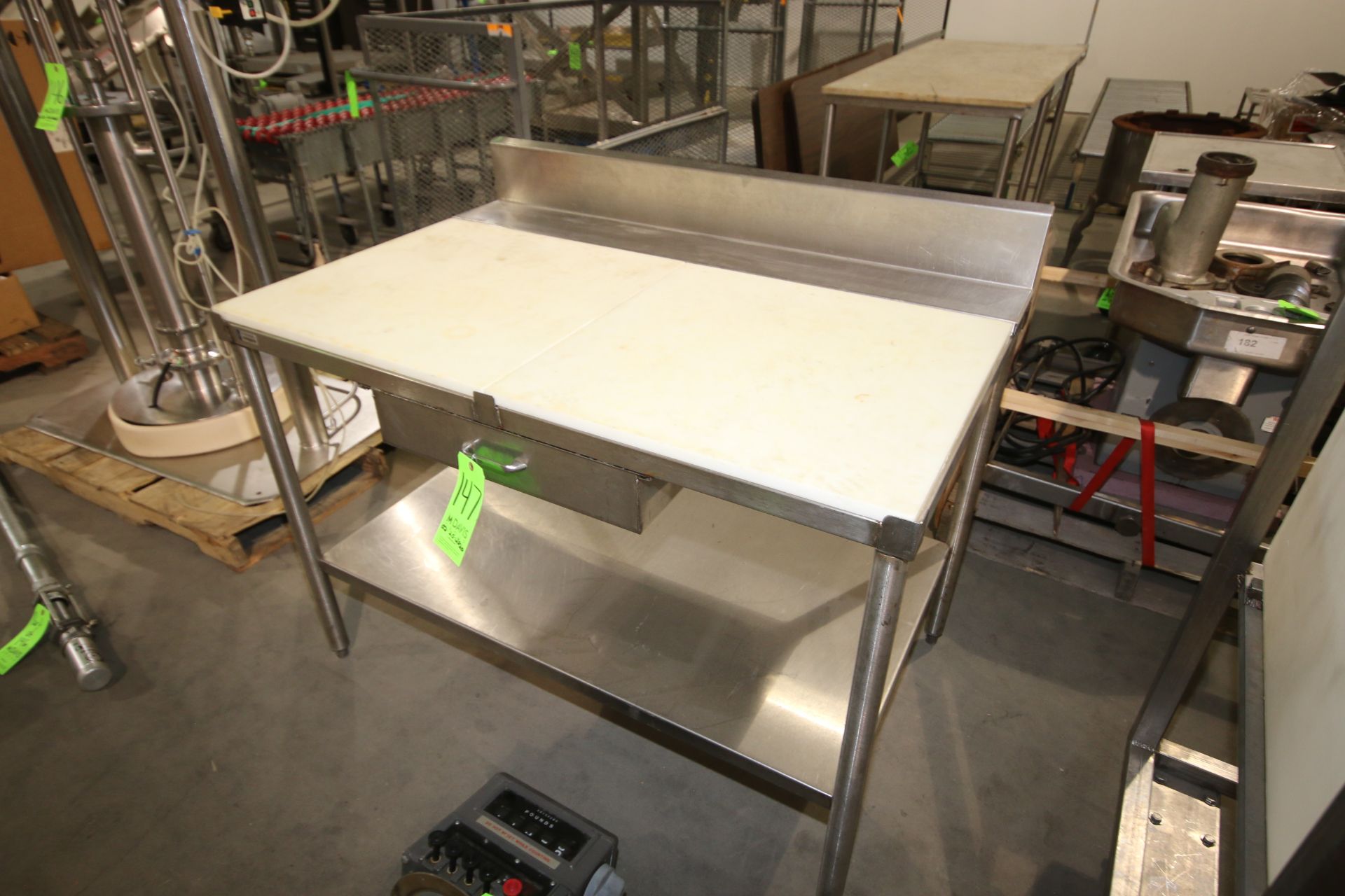 S/S Table with Cutting Board Table Top, Overall Dims.: Aprox. 48" L x 30" W x 39" H (LOCATED IN - Image 2 of 2